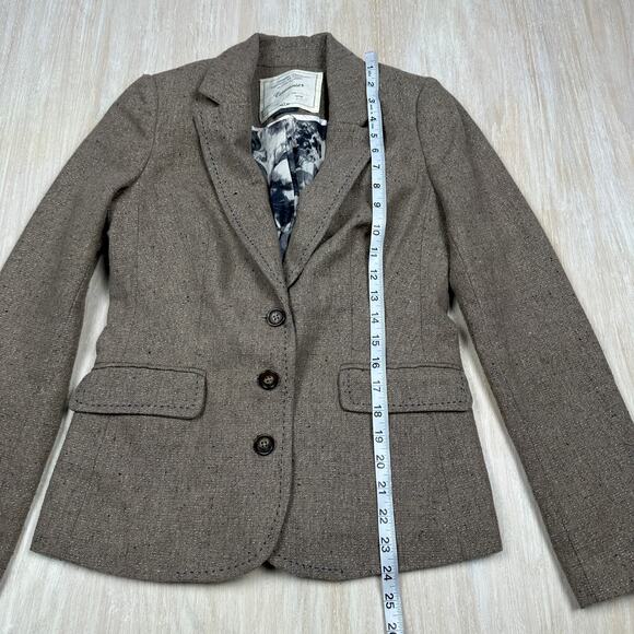 Anthropologie Cartonnier Wool Blend Equestrian Business Casual Blazer Jacket 2 - Picture 9 of 14